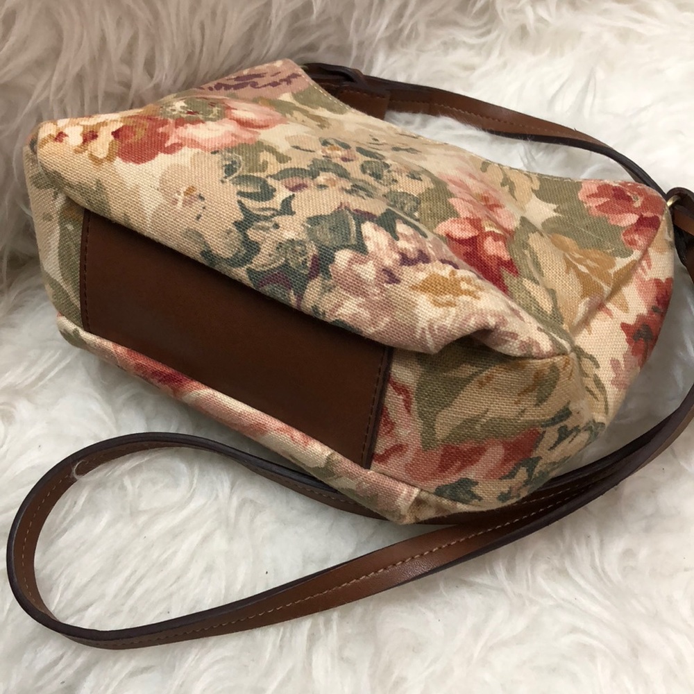 Fossil Canvas Leather Trim Crossbody Bag - Picture 5 of 9